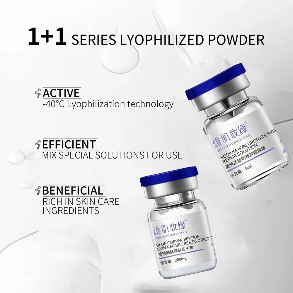 GHK-CU Premium Anti-Wrinkle Essence For Barrier Repair Freeze-Dried Blue Copper Peptide Power Enhances Youthful Skin Look