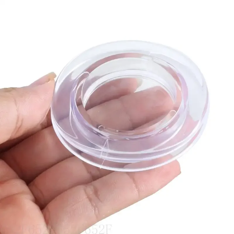 

652F Patio Parasol Umbrella Hole Ring Plug Set Parasol Table Hole Cover Insert for Cafe Bar Terraces 2-Inch (Transparent)