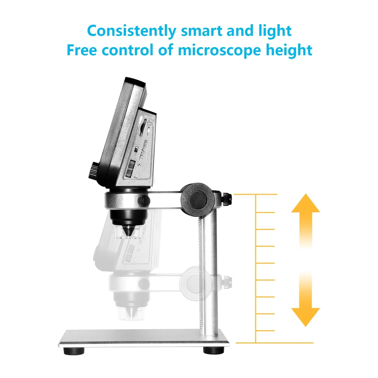 Microscopio Digital con WiFi, pantalla LCD de 4,3 pulgadas, aumento de 1000X, USB, cámara de vídeo para observación de estudiantes, 6led