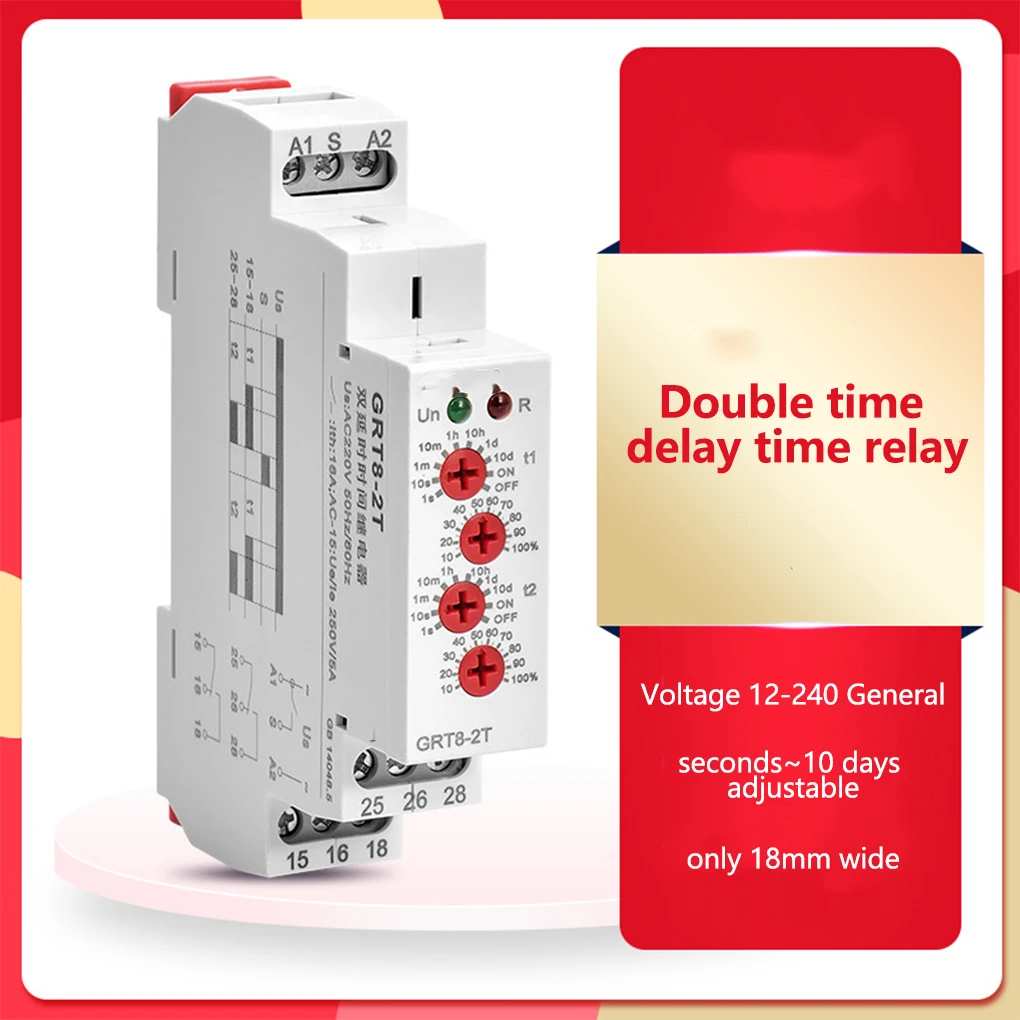 

16A Multifunction Timer Relay 220V Time Relays Professional Practical Portable Voltage Monitor Device AC/DC12-240V