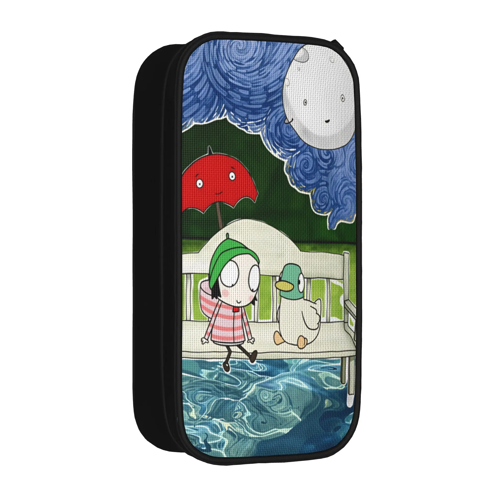 Sarahs And Duck Pencil Case  School Pencil Cases Double Layer Kids Kawaii College Pen Box School Stationery