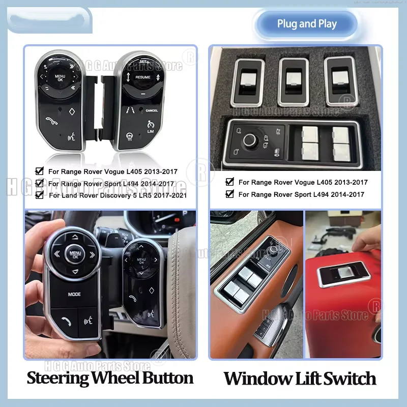 Electric Window Switch Window Lifting Control Switch for Land Rover Range Rover Vogue L405 Sport L494 Car Steering Wheel Buttons