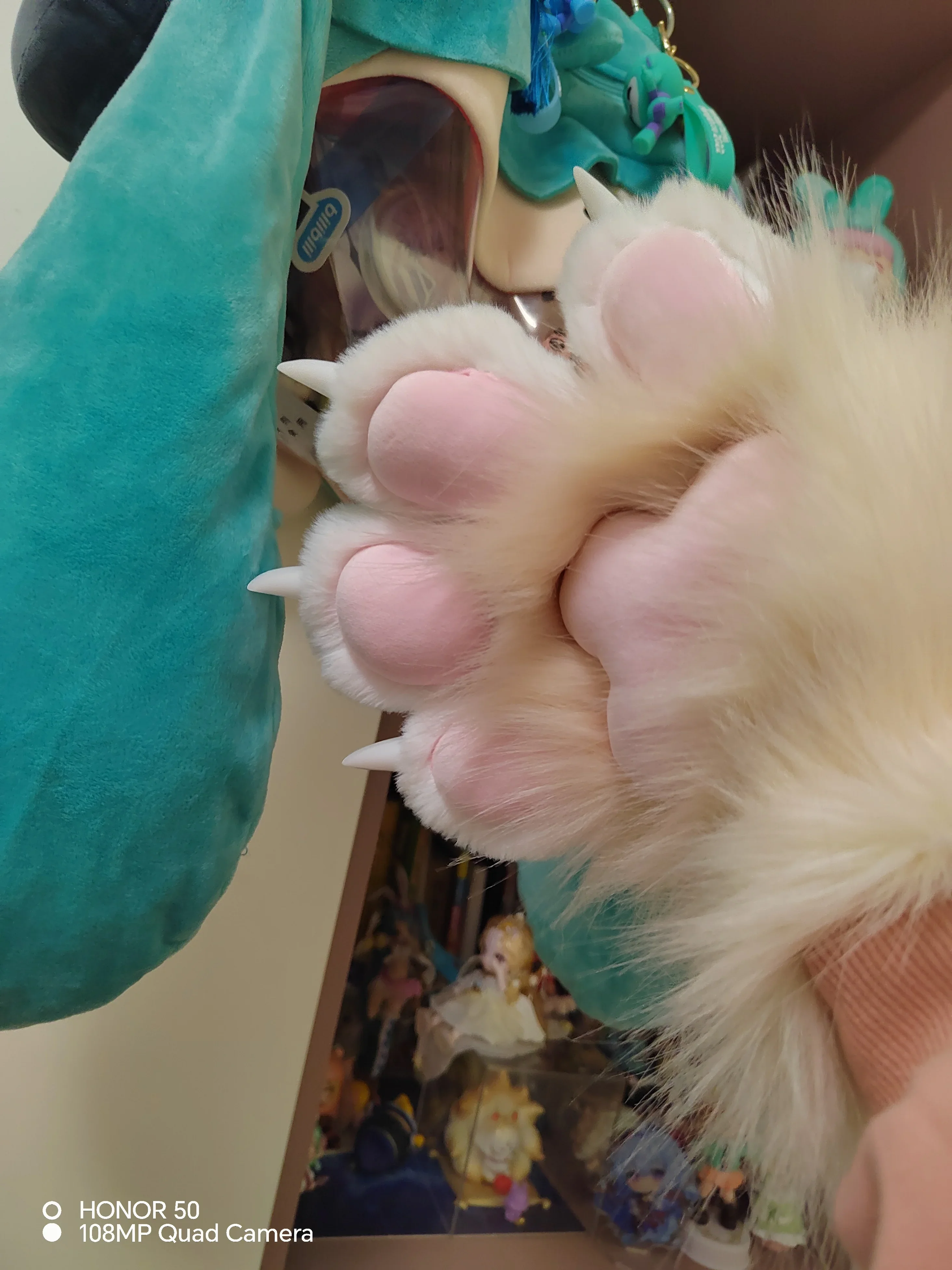 Beast Claw Furry Chroma Beast Costume Paw Gloves Catgirl Gloves Cat Paw Cute Plush Fursuit Spot Goods Finished Product Toy Gifts