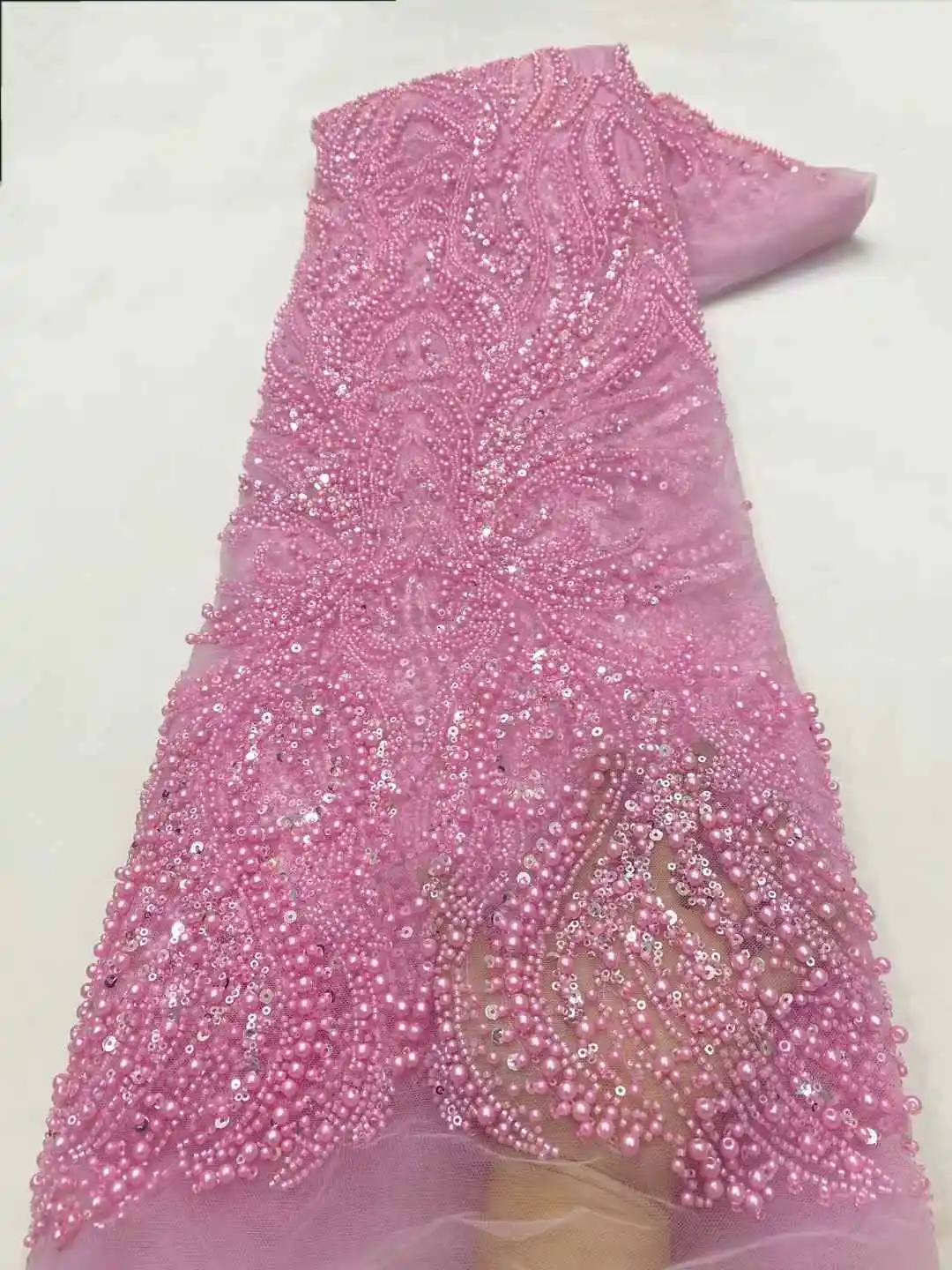 الجملة الأفريقي الثقيلة مطرز أقمشة الدانتيل 2025 جودة عالية النيجيري الفاخرة الترتر الدانتيل الفرنسية تول النسيج لفستان الحفلات ،