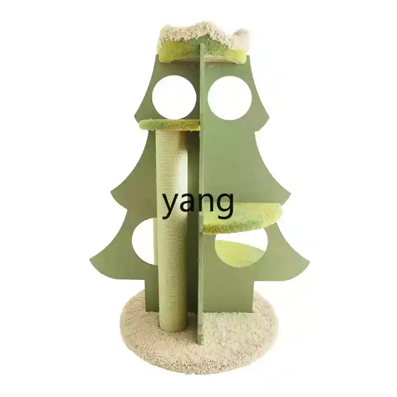 LMM Christmas tree cat climbing frame cat tree cat nest scratching board integrated scratching pillar supplies wear-resistant