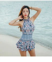 Women's One-Piece Swimsuit, Korean Style, Backless, Thin Triangle, Sexy, Women's Dress, Diving Suit, High Quality, New