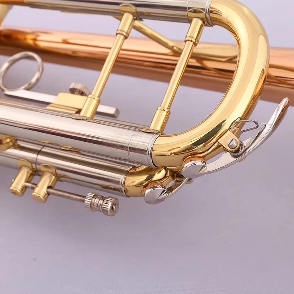 JYTR-M300G Trumpet B-flat Monel Se High Quality White Copper Tube Phosphor Copper Bell Mouth Double Support Reinforced Professio