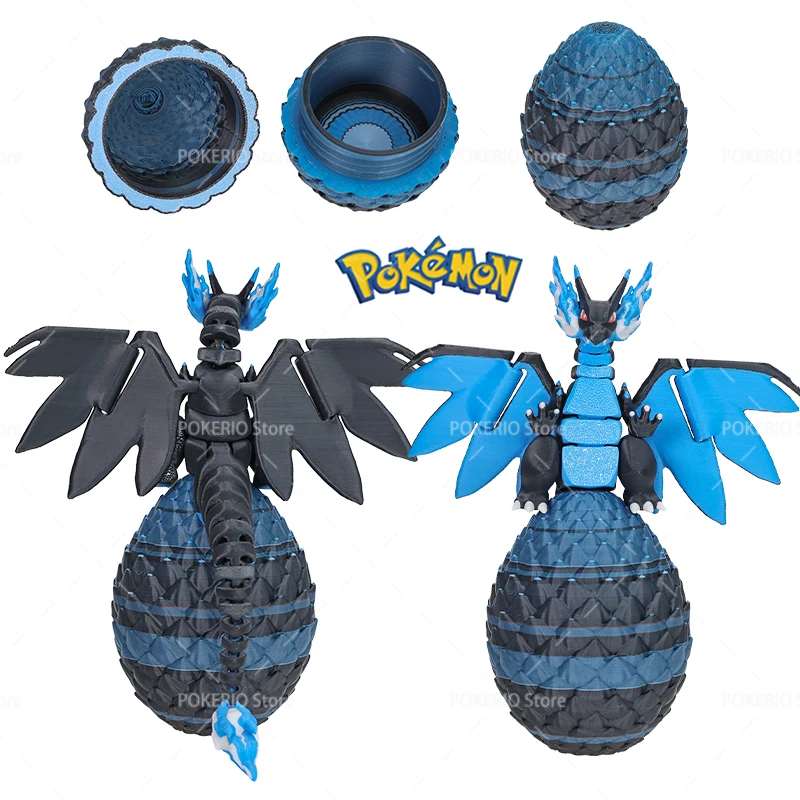 أنيمي بوكيمون عمل الشكل ثلاثية الأبعاد مطبوعة ميجا تشارجر X المنقولة المشتركة للتدوير مفصلية Charizard Y مكتب سطح المكتب طفل هدية #4