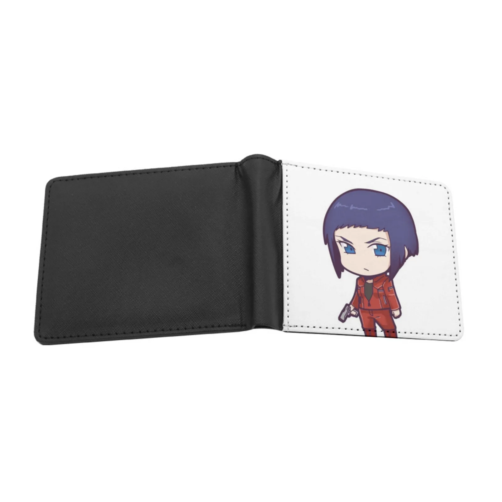 The Major Motoko New Men's Wallet Short Fashion Pu Leather Wallet Multi Card Wallet Ghost In Shell Anime Manga Stand Complex