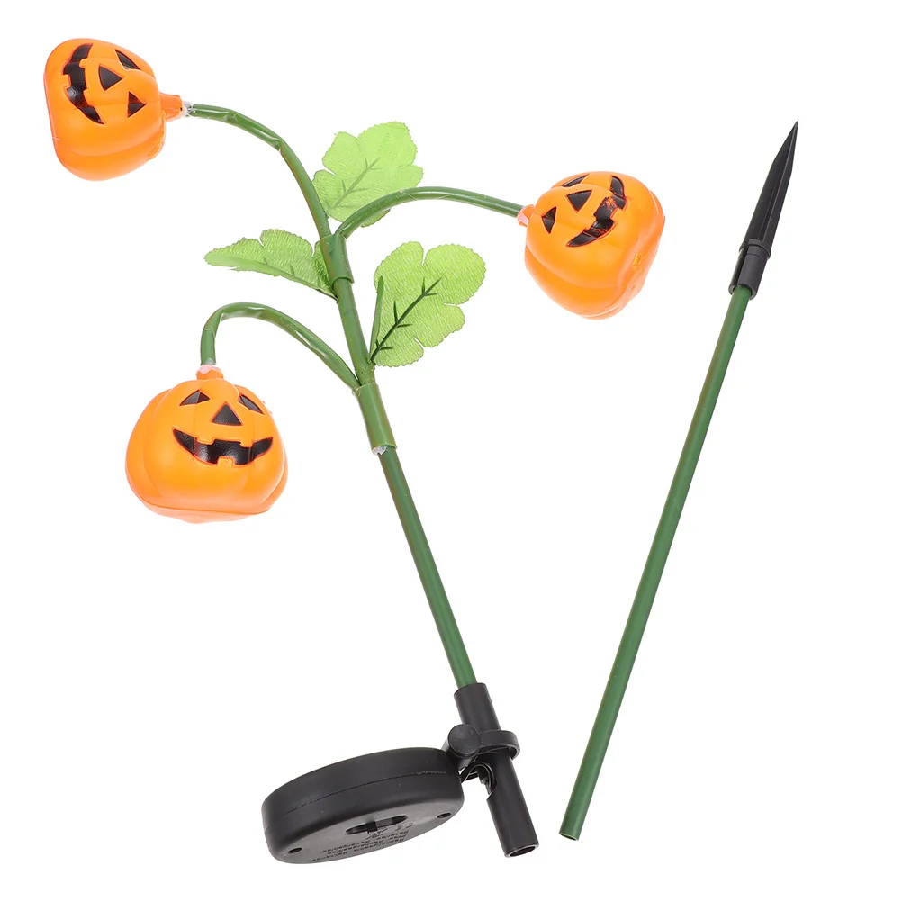 

Solar Pumpkin Lantern Halloween Decorations Plastic Garden Stakes Outdoor Pathway Lights Driveway Waterproof Solar Powered