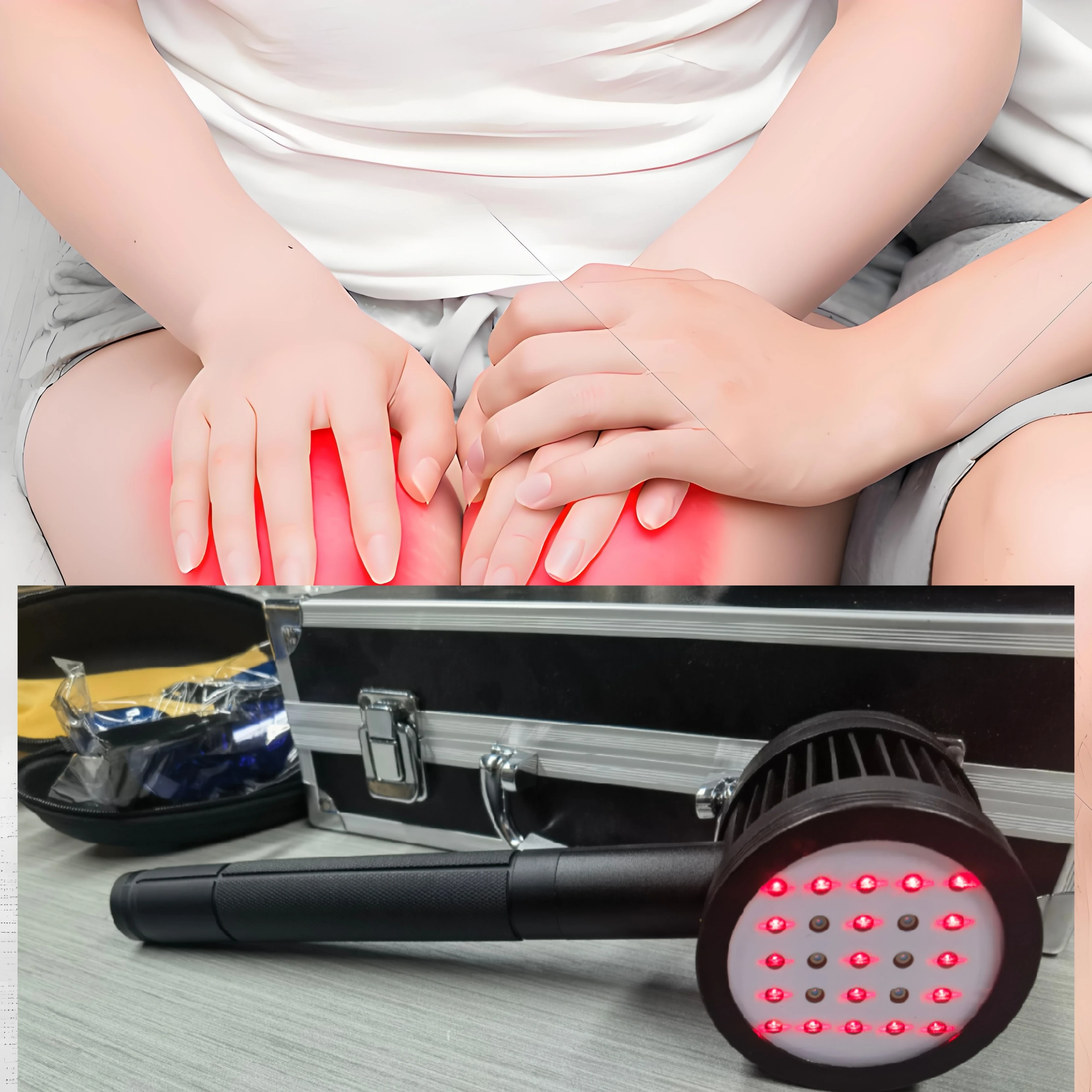 

Лазерный физиотерапевтический аппарат COZING 1295 мВт для глубоких тканей, 808 нм + 650 нм, 25 насадок, ИК-свет, для снятия боли в суставах, восстановления и массажа