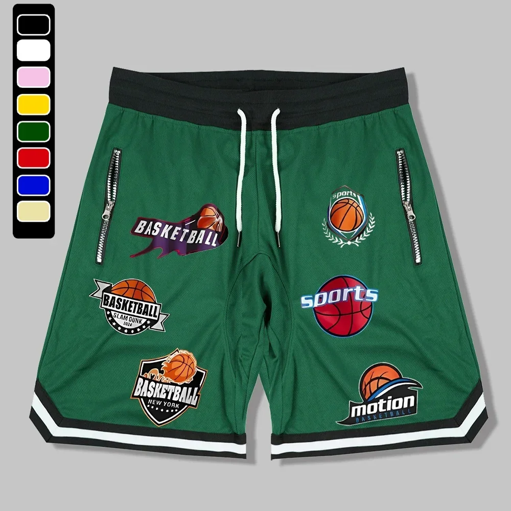 Men\'s Sports Basketball Shorts Mesh Quick Dry Gym Shorts Summer Fitness Joggers Male Casual Breathable Short Pants Streetwear