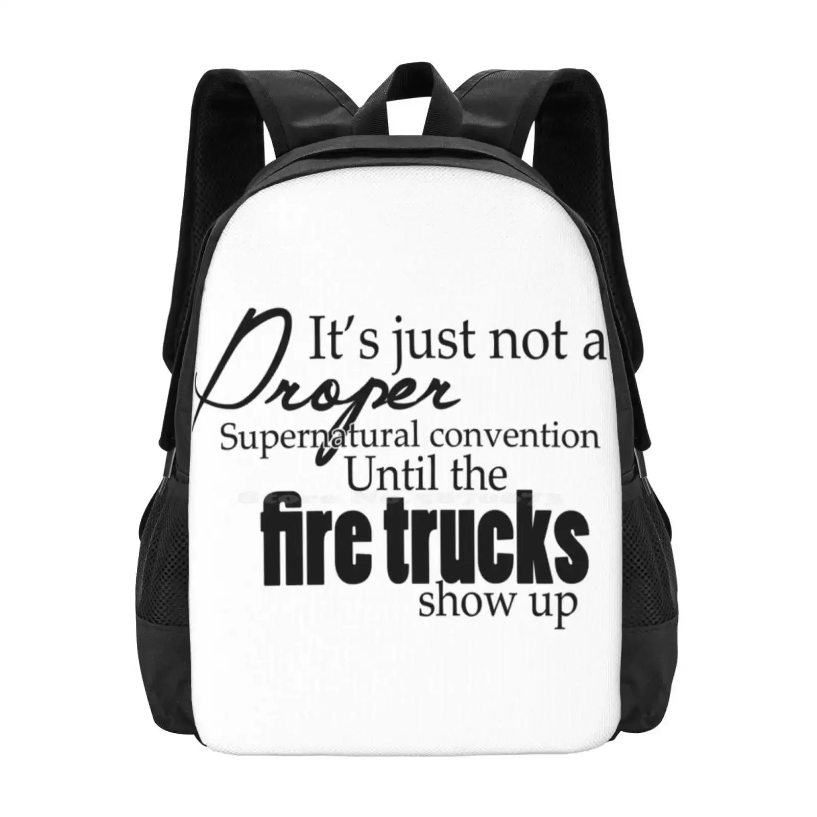 

Proper Supernatural Convention Hot Sale Schoolbag Backpack Fashion Bags Convention Supernaturla Spnfamily Spncon Supernatural