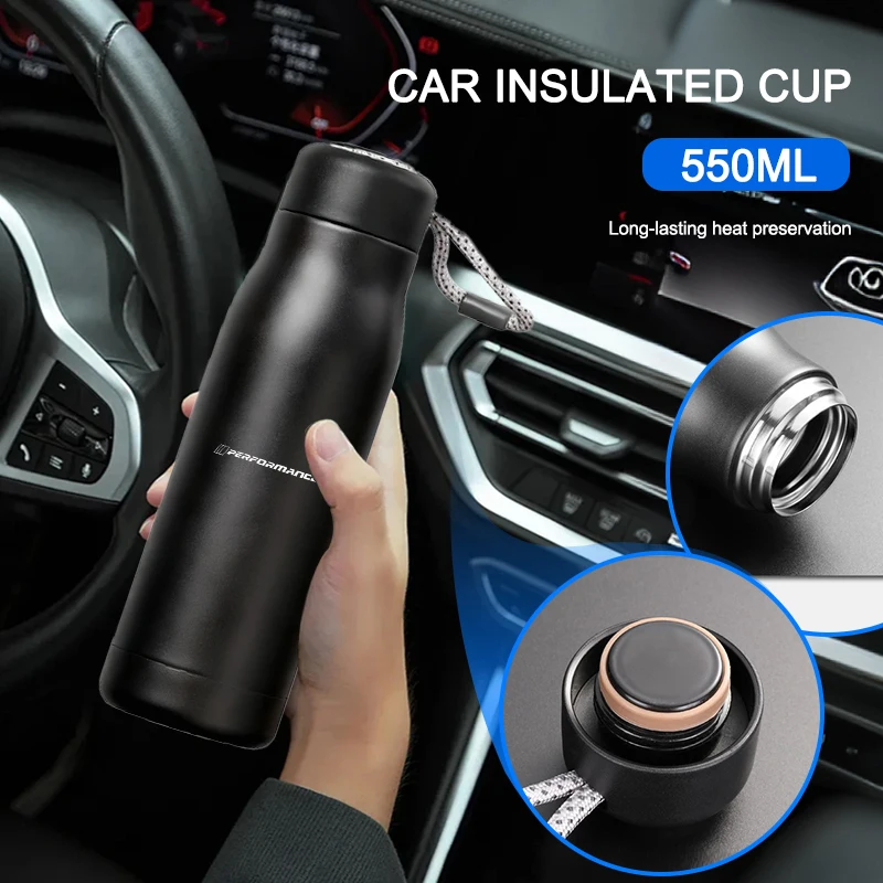 

For Bmw Performance M 50th E34 E36 M3 M5 E39 E46 Car Insulated Coffee Cup Stainless Steel Large Capacity Insulated Travel Bottle