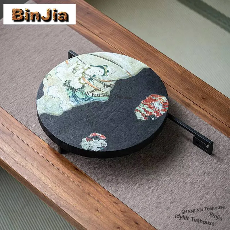 

Китайский Dunhuang, сухая тарелка с пузырьками, твердый планшетовый поднос для чая, Женский поднос для гостиной, чайный столик