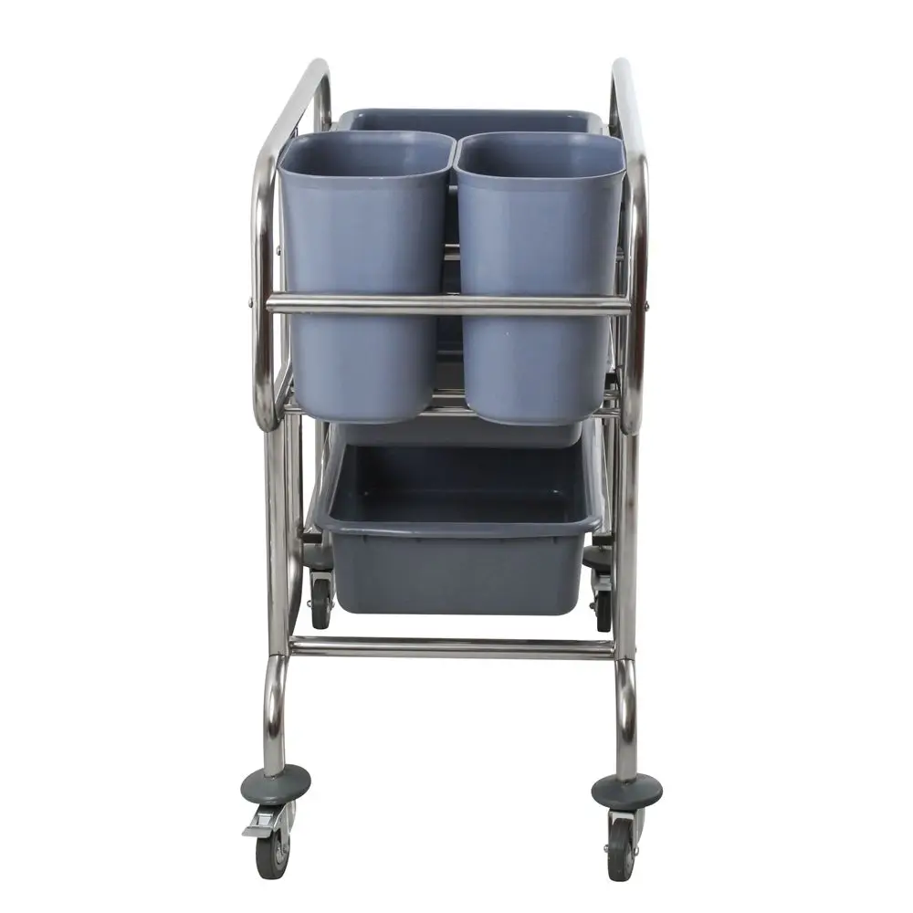 3-Layer Hotel Service Trolley, Restaurant Food Cart, Portable Equipment for Room Serving, Durable Tray Stand