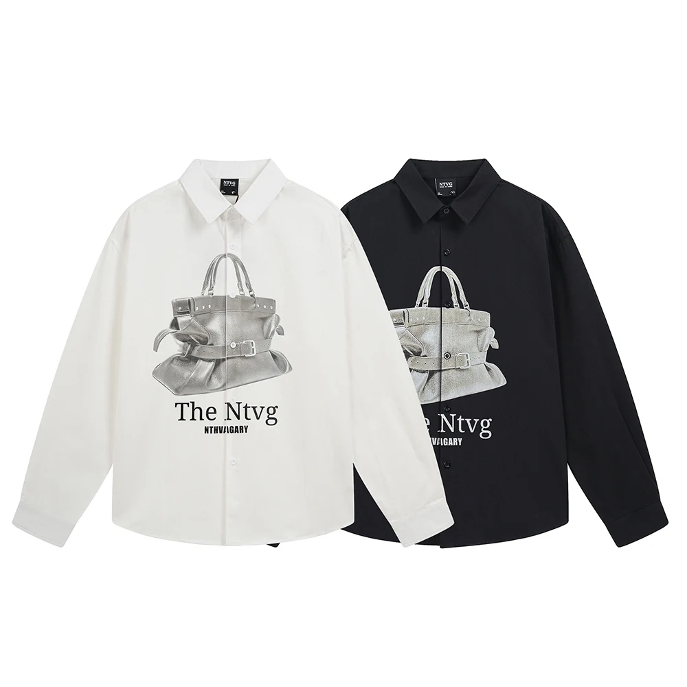 

Модные повседневные мужские рубашки, трендовая рубашка с принтом, большие размеры Y2k, уличная одежда, топы с длинными рукавами, корейский стиль, хлопковая дизайнерская одежда