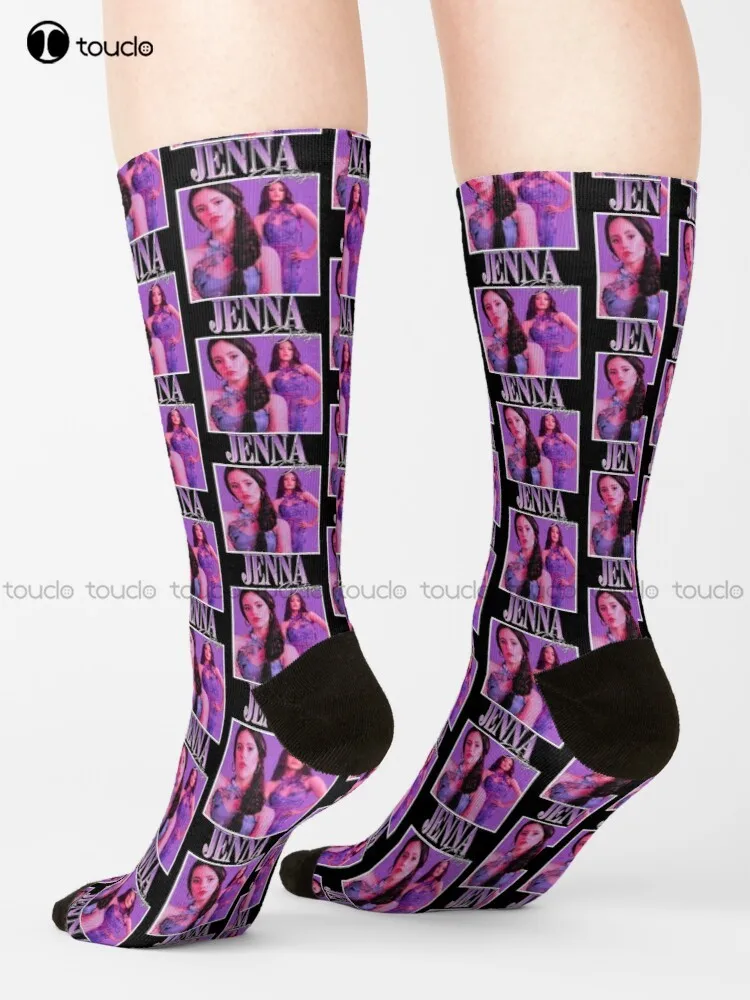 Jenna Ortega Movie Horror Mia Goth Jenna Socks Women'S Socks 360° Digital Print Unisex Adult Creative Funny Socks Halloween New