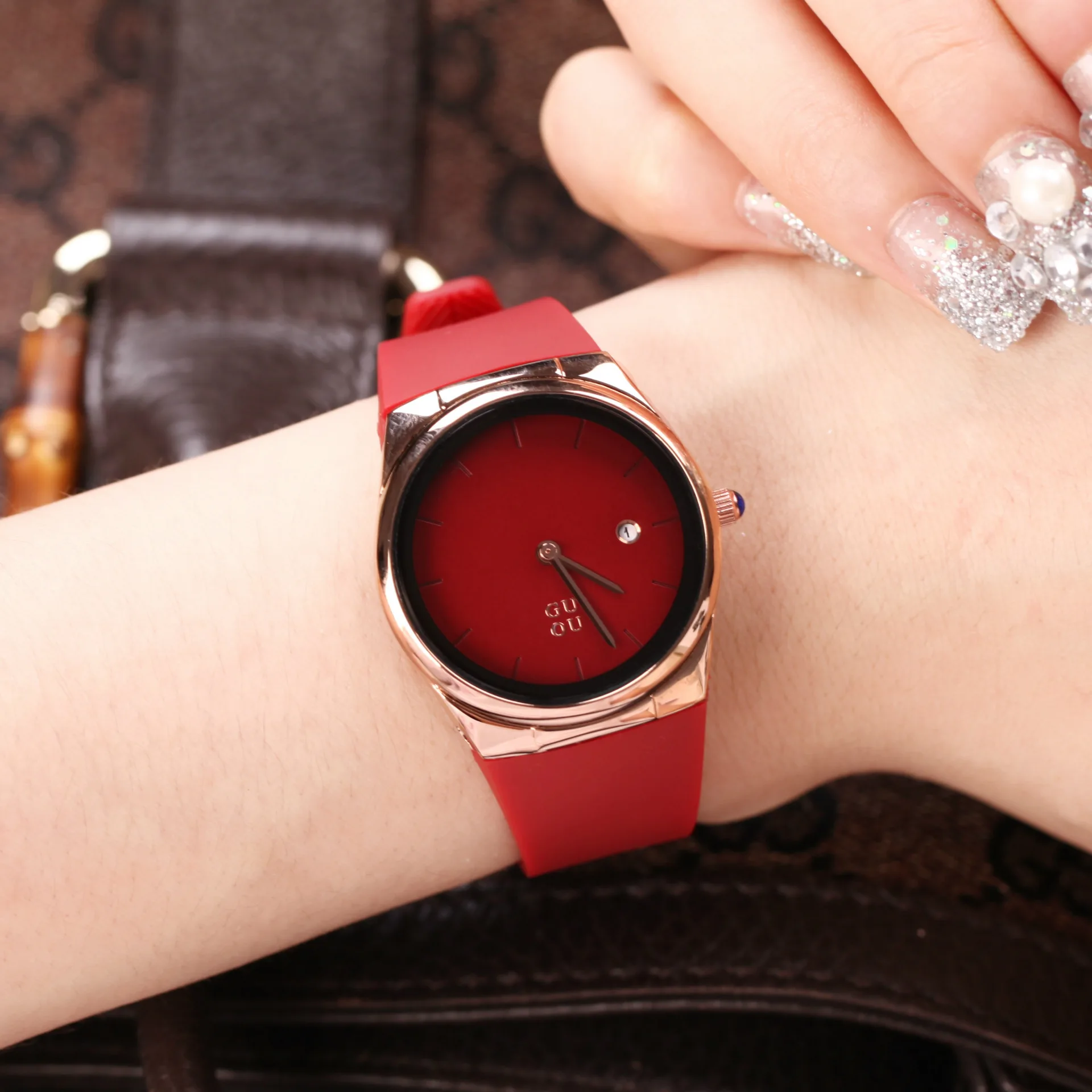 Trendy And Fashionable Women'S Watches, New Models With Silicone Straps, Suitable For Female Students, In A Korean Casual Style.