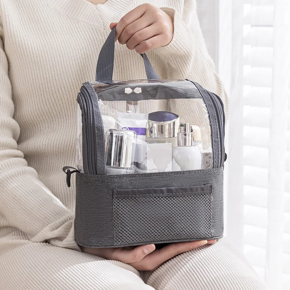 Professionelle Make-up-Pinsel, Umhängetasche, transparent, leicht, Kosmetikbehälter, multifunktional, große Kapazität