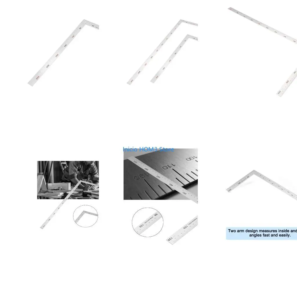 A5YD Template Tool Right Angles Ruler for Carpenter Engineer Framing Square Ruler