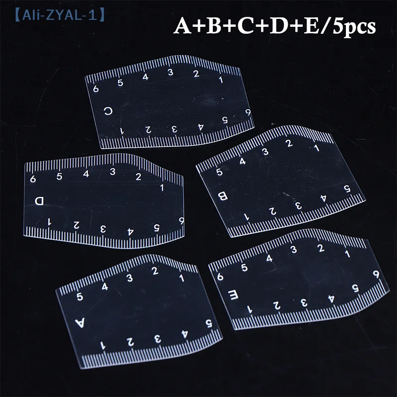【ZYAL-1】5個入り 耐久性のある眉シェーピングステンシル 携帯用インスタント眉シェイパー 描画用眉デザイン定規 ギフト