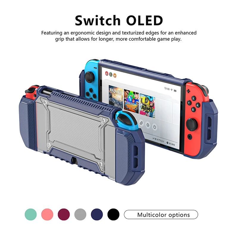 1Pcs Protective Case For Nintendo Switch OLED Models With 2 Game Card Slots High-quality PC Materials Protective Case