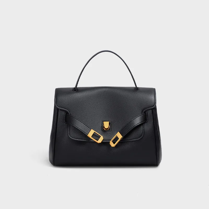 Senior Sense Retro Handbag For Women 2026 New Arrival Niche Design Simple Crossbody Bag Commuting & Leisure Genuine Leather Bag