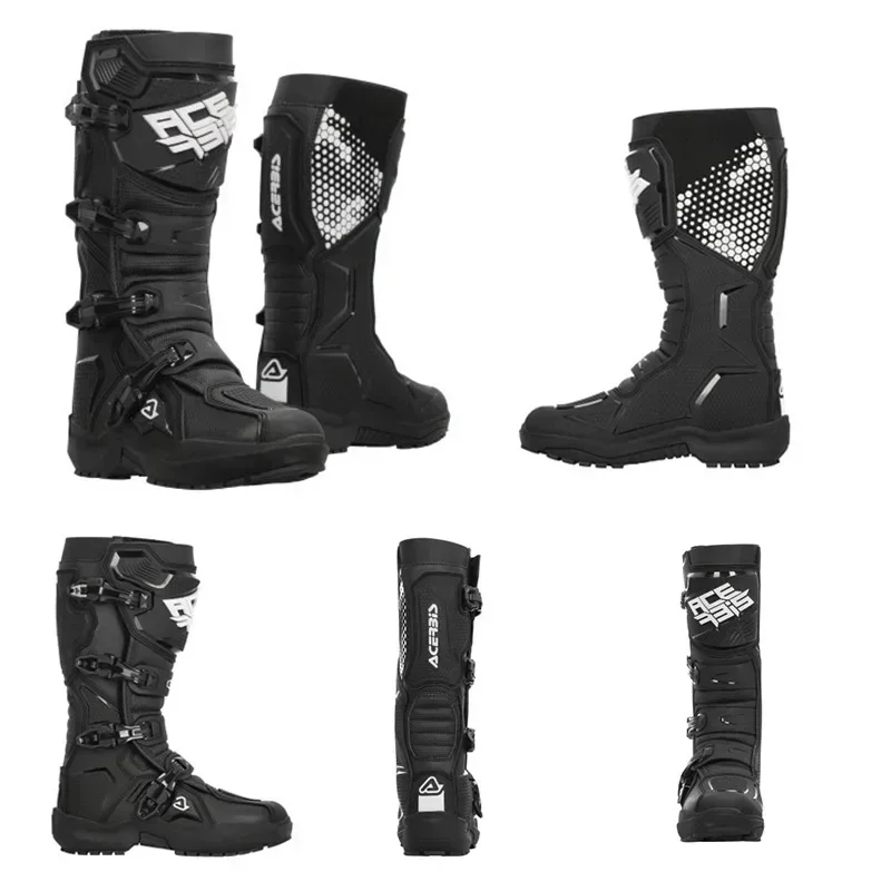 Acerbis Asibis-Botas todoterreno italianas para motocicleta, equipo de protección para montar en moto