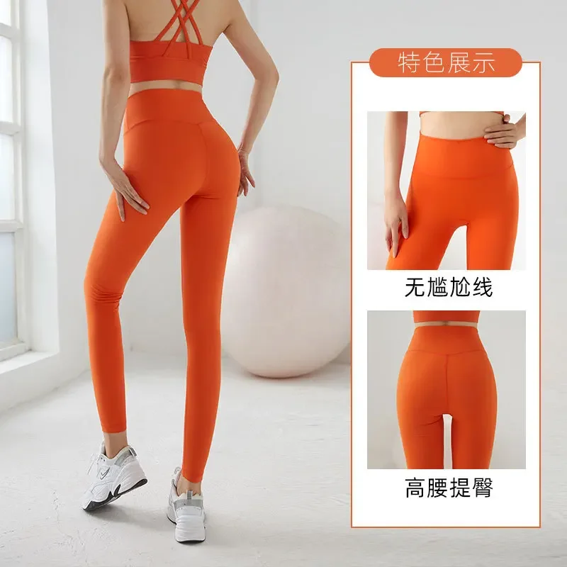 Compressiebroek Panty Workout Strakke Broek Hoge Taille Smile Contour Scrunch Butt Lift Legging Strakke Broek