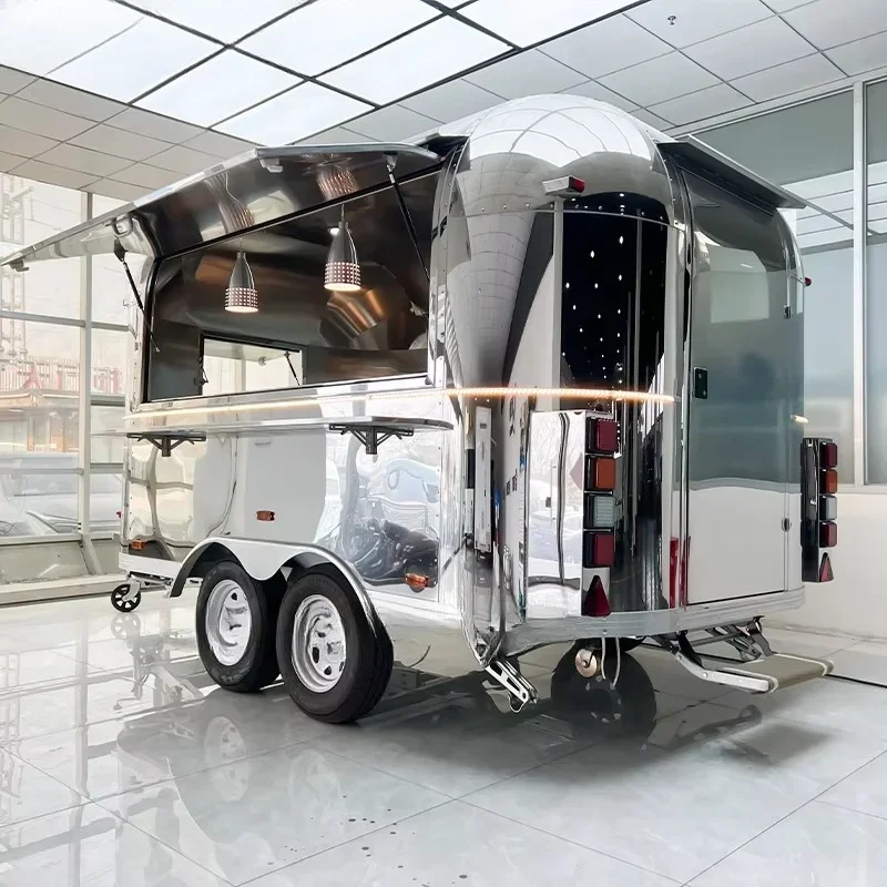 Commercial Concession Trailer Food Truck Full Kitchen Configuration Durable Mobile Food Unit for Street Fast Food Business