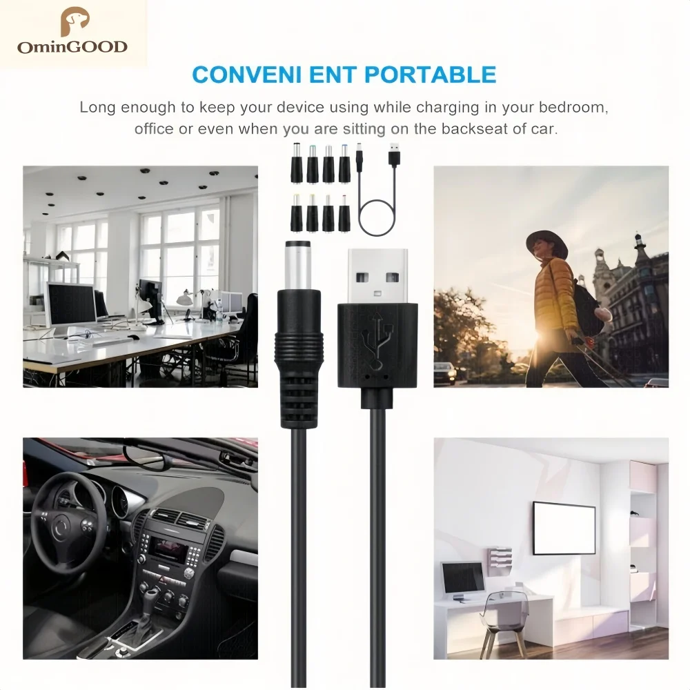 Portable USB to DC 5V Converter Power Cord Emergency Charging Adapter Wire for WiFi Router Modem Bluetooth Speaker CCTV Camera view 6