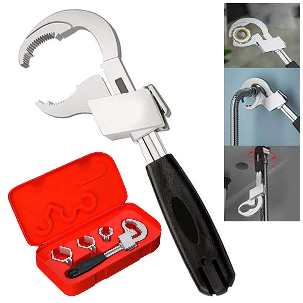 1PC klucz nastawny uniwersalny klucz dwustronny klucz płaski ze stopu aluminium klucz płaski łazienka kran hydrauliczny narzędzia do naprawy zlewu