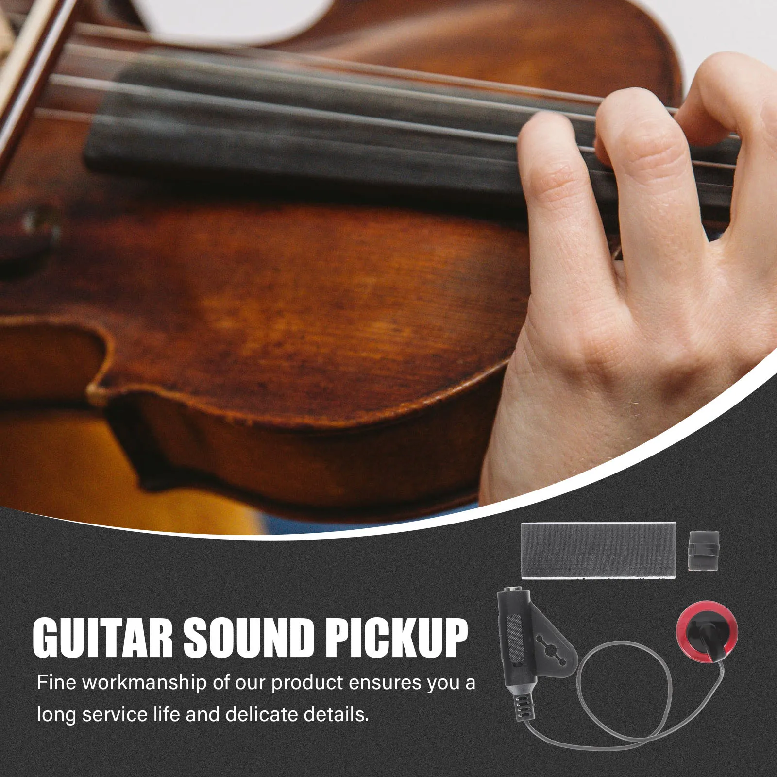 Captador de guitarra folk, instrumento acústico multiuso, fácil instalação, captador de buraco de som, acessório prático de guitarra, restauração original