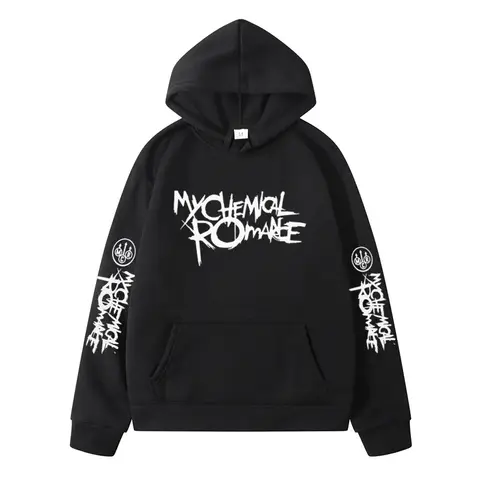 My Chemical Romance Mcr Band Printed Casual Sweatshirt Men's And Women's Same High Quality Fashion Loose Oversized Hoodie