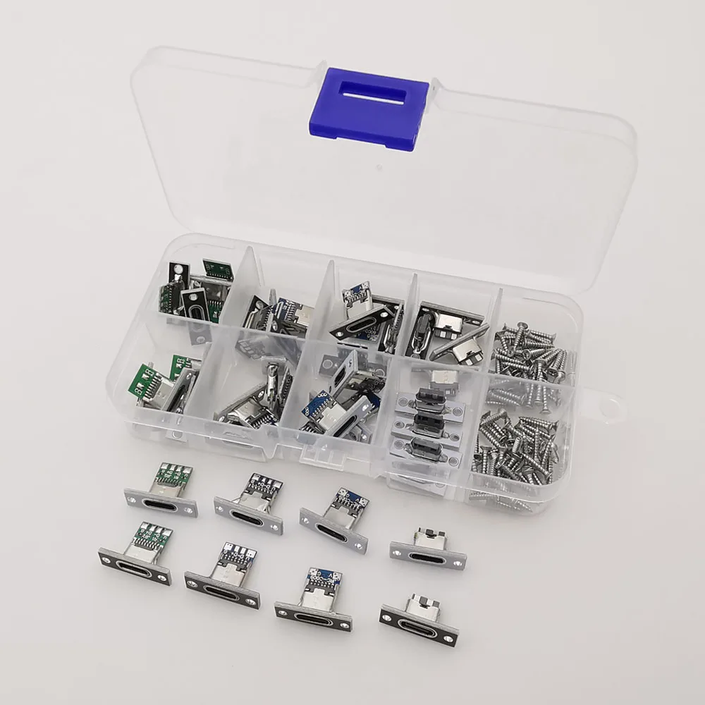 1 صندوق USB 3.1 نوع C المقبس 2Pin /4Pin /6Pin موصل سالب مع تحديد لوحة نوع-C USB جاك ميناء الشحن #2