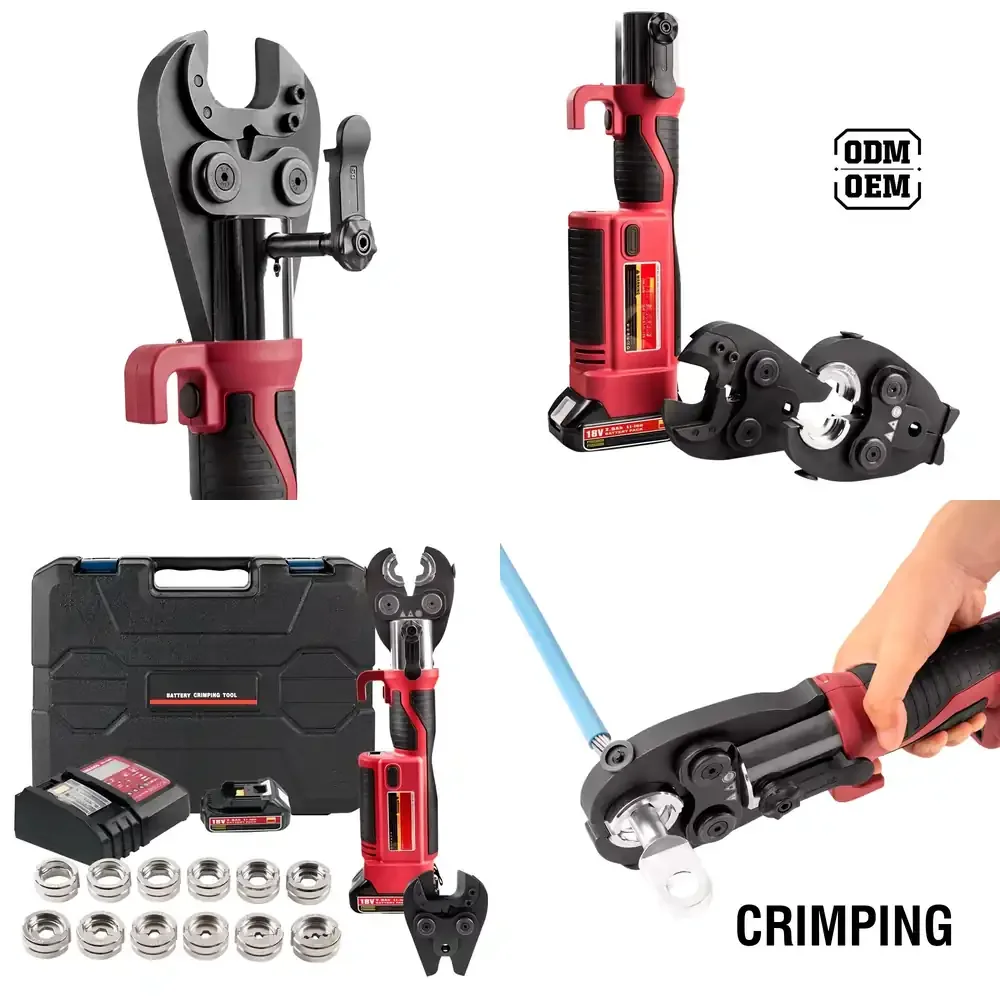2 in 1 Mini Battery Powered Hydraulic Crimping and Cutting Tool for Pz-300c GES-300C-2 Cable Wire Crimper Cutter for