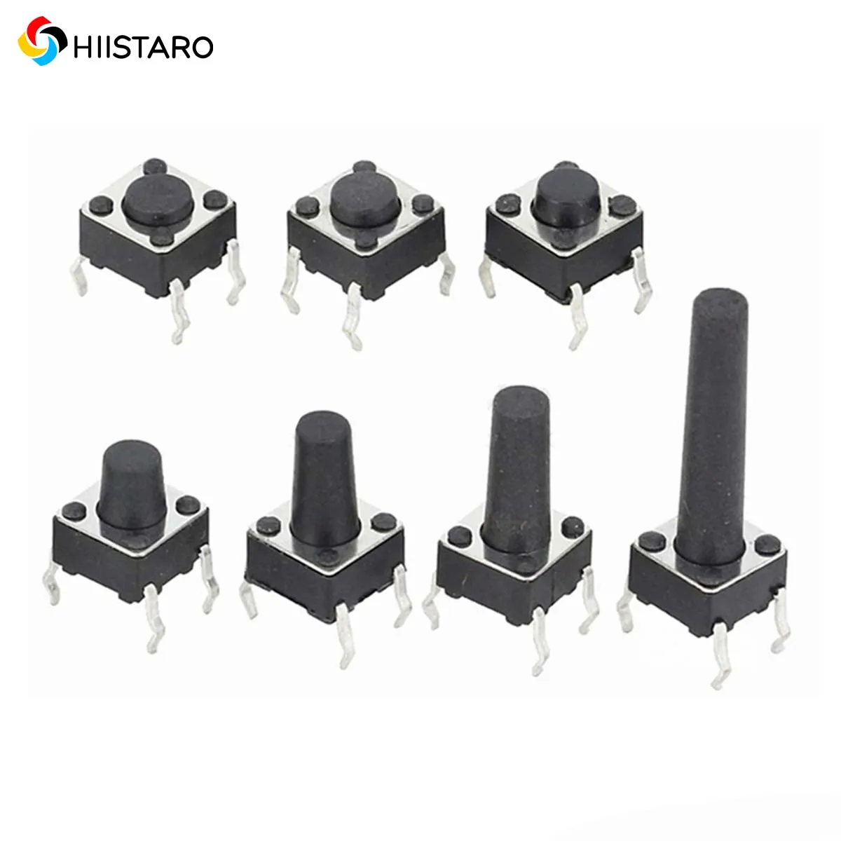 

50PCS DIP 4Pin 6*6 Micro Tact Push Button Switches 6x6x4.3/5/6/7/8/9/10/11/12/13/14/15/19MM
