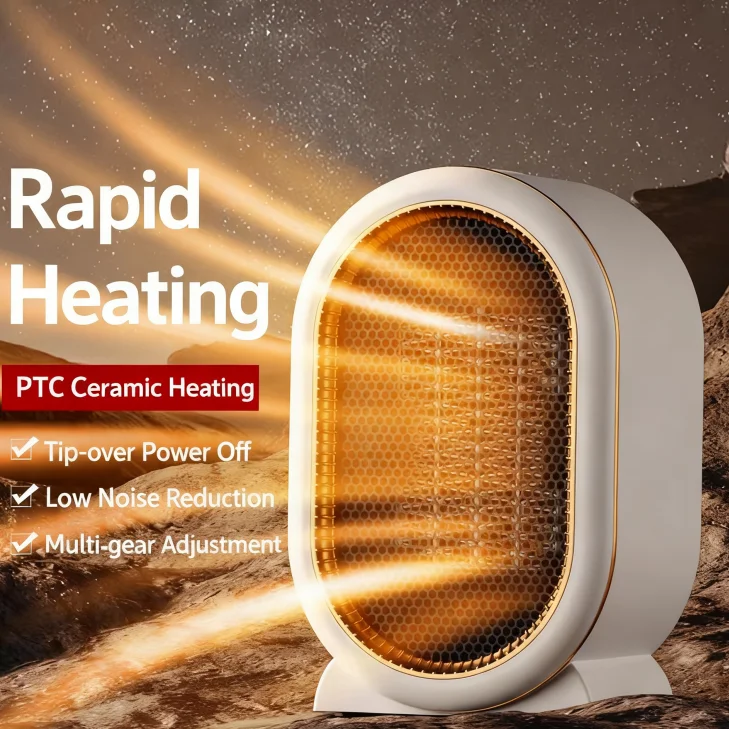 

Настольный обогреватель Xiaomi с керамическим нагревательным элементом PTC, электрический обогреватель ЕС/США/Великобритании, энергосберегающий, быстрый нагрев для домашнего использования на столе