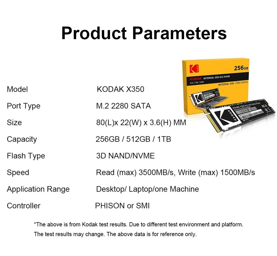 Kodak-Unidade de estado sólido para laptop e desktop, SSD M.2 original, NVME, PCIe3.0x4, 2280, Gen3, 256GB, 512GB, 1TB, 2TB, alta velocidade, 2500 Mbps