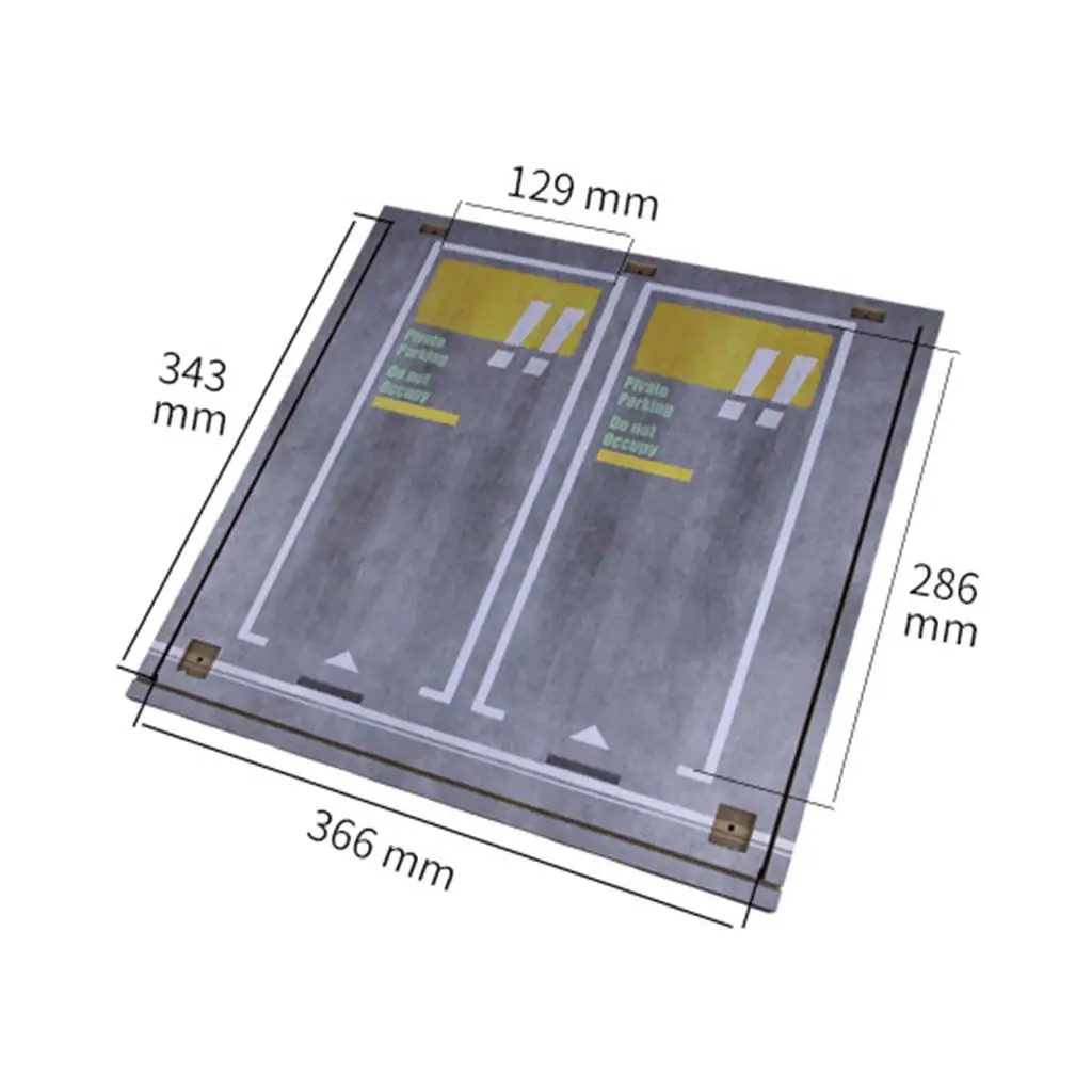 

Акриловая диорама-макет парковки в масштабе 1:18 с деревянным гаражом на два автомобиля и LED-подсветкой для коллекционирования