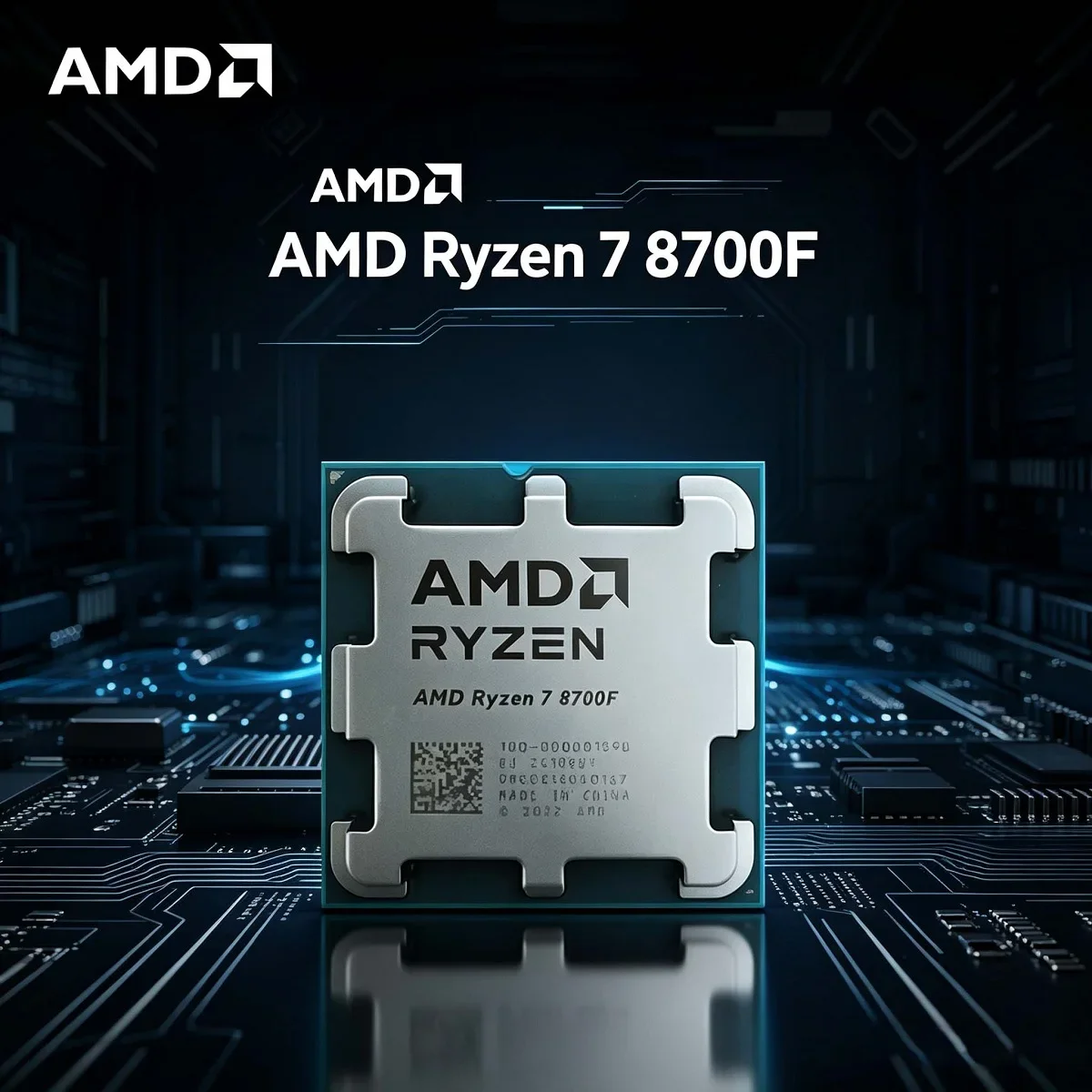 Processador AMD Ryzen 7 8700F de 8 Núcleos e 16 Threads, 5.0GHz, DDR5, 4nm, Socket AM5, TDP 65W, sem ventoinha