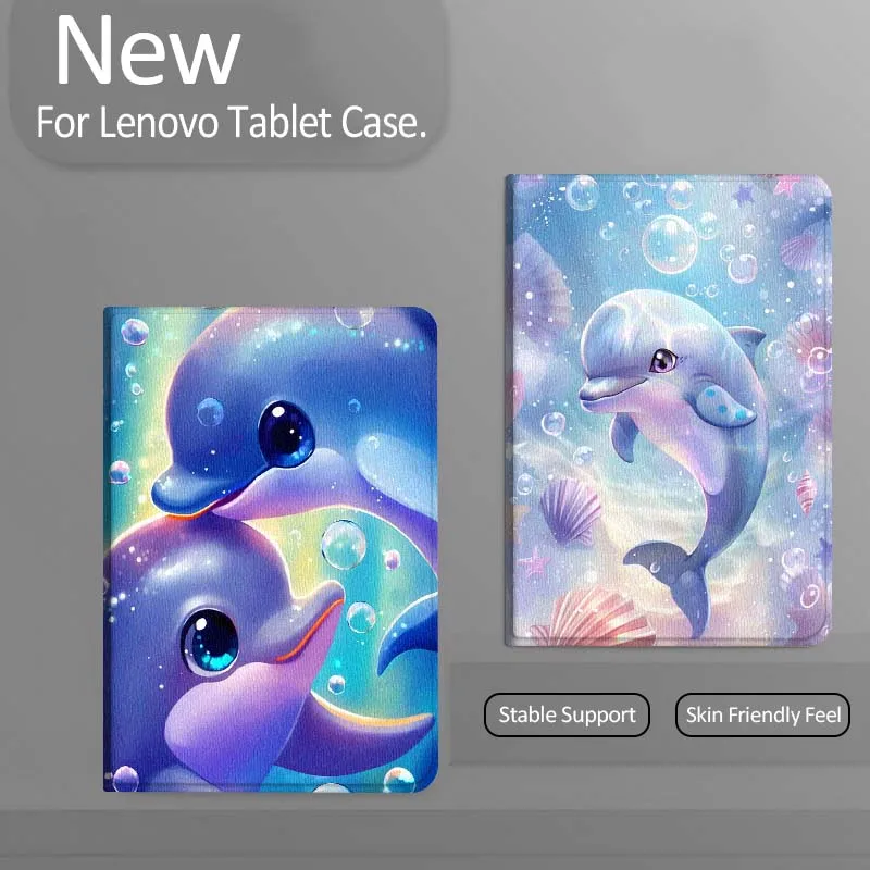 

Cute Dolphin Bubble Sea Gift For Xiaoxin Lenovo Tab Pad K11 K10 M10 P11 3rd Plus Pro Legion Y700 Y900 Gen4 2 Tablet Case