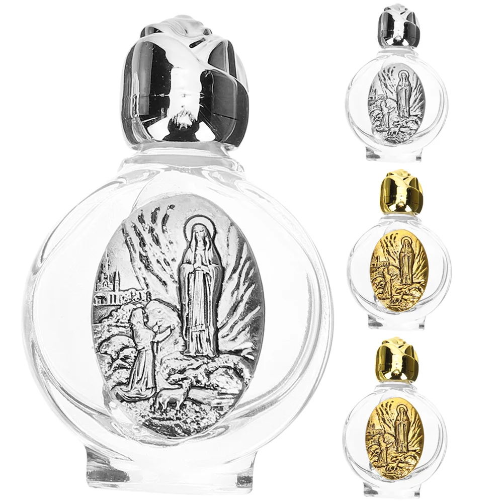 Paquete de 3 botellas decorativas de agua de botella sagrada para dispensador de perfume de contenedor doméstico