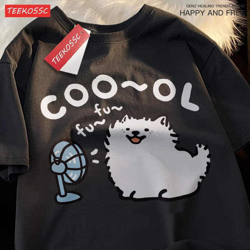 تي شيرت رجالي فضفاض من القطن ، ملابس بأكمام قصيرة ، نمط كرتون ممتع ، حجم كبير ، موضة الهيب هوب ، الأكثر مبيعًا