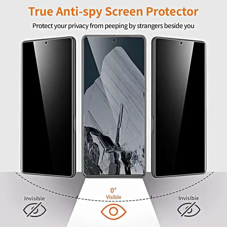 Vidrio Templado antiespía 3D para Google Pixel 6, 7, 8 Pro, 5, 7a, 4 XL, 5a, 4a, 4G, protector de pantalla de privacidad, Google Pixel 6a, 4, 8a, 5G