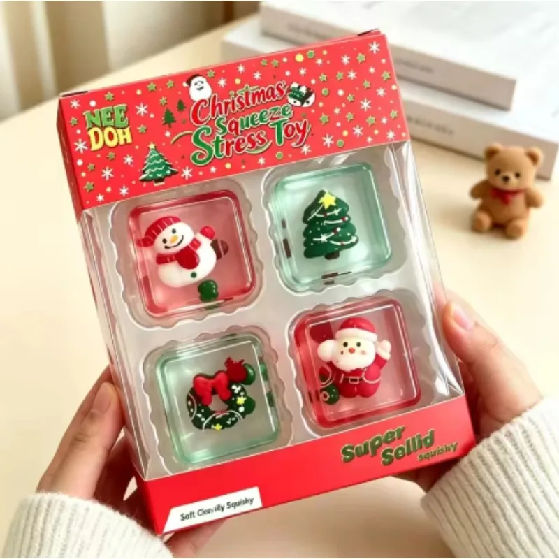 NEW Trending Nee Doh Jellyfish & Cube Squish Toy - Soft Jelly Squeeze Stress Relief Fidget, Sensory NeeDoh for Kids & Adults