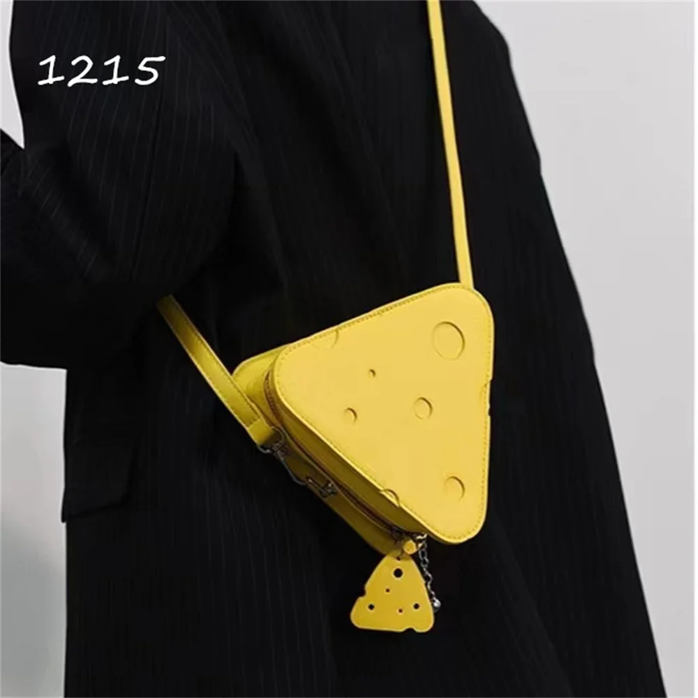 Cartoon Yellow Cheese Shape Handbag Shoulder Bag Fashion Women Party Cosplay Bag