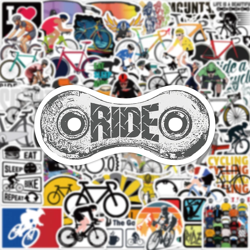 60PCS Bicycle Inspiration Art Sticker Cool Handsome Personalized Racing Bike Enthusiasts Collection Decoration Phone Case Book