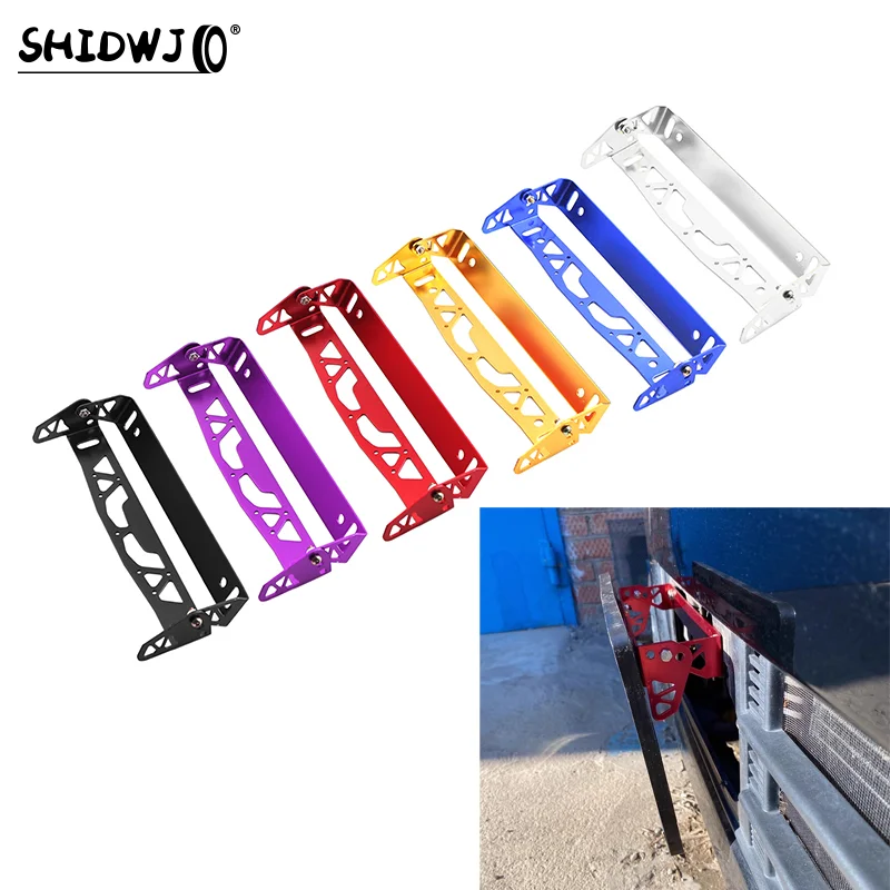 Adjustable Car License Plate Frame Universal Aluminum Power Racing Styling Rotating Number License Plate Frames Tag Holder